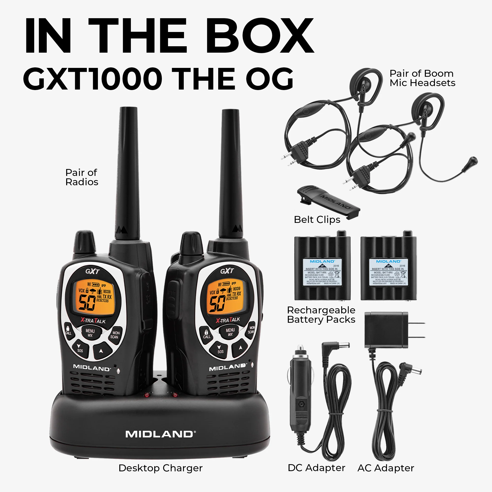 GXT1000 GMRS Walkie Talkie 2-Pack - GXT1000VP4 - Image 3