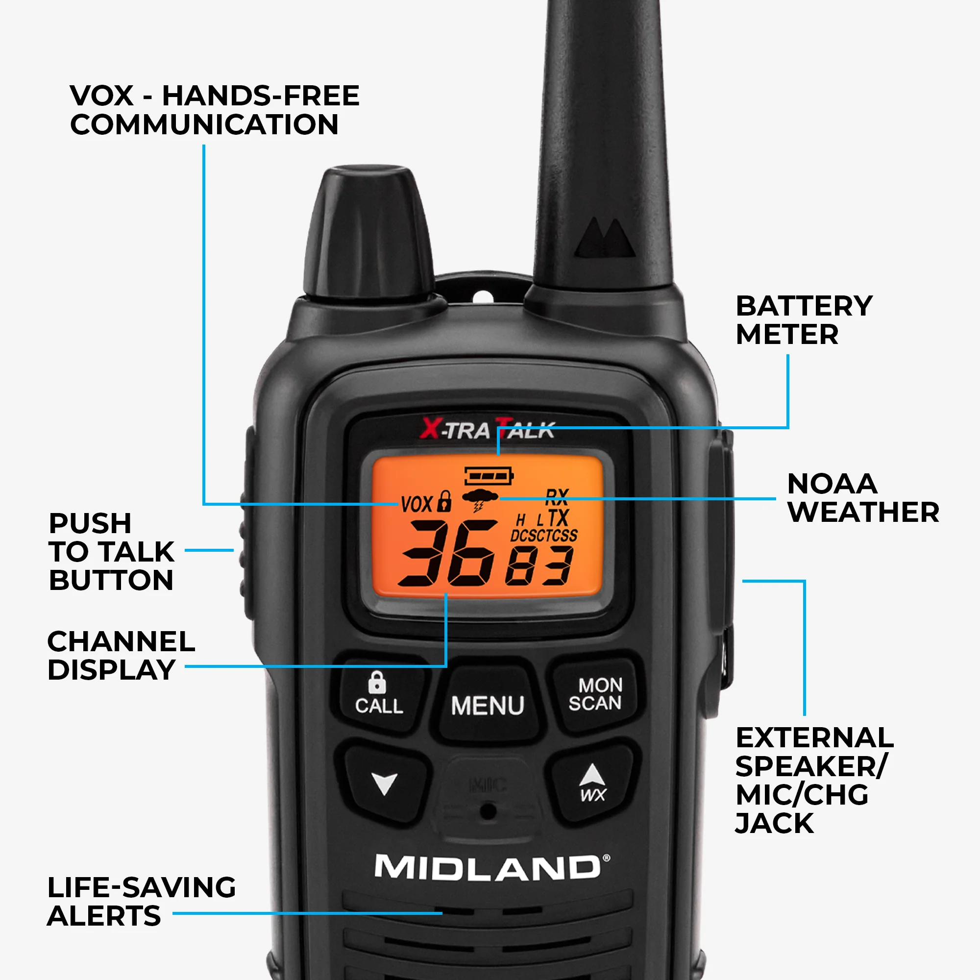 LXT600 FRS License Free walkie‑talkie Bundle - LXT600BB - Image 8