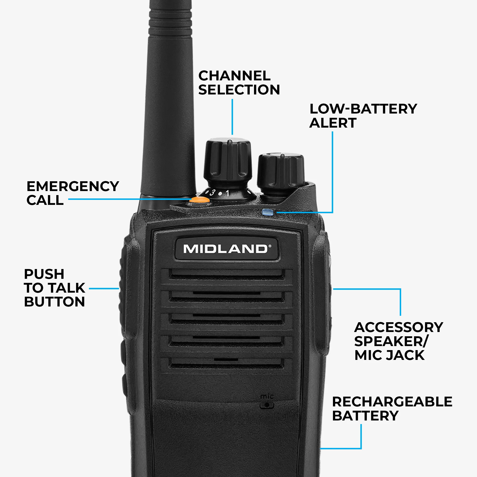 MB400 BizTalk Business Band Two‑Way Radio Bundle - MB400X6MC - Image 10