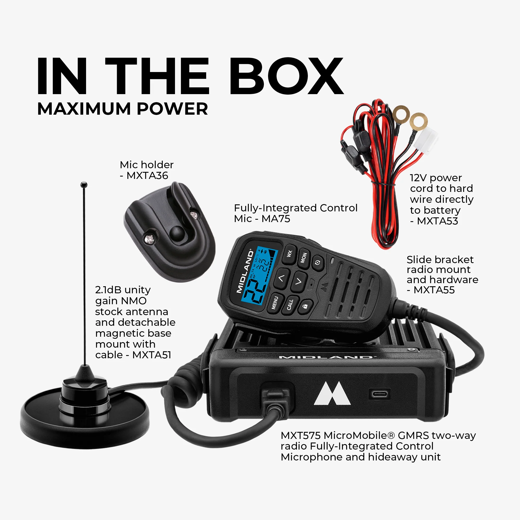 MXT575 50W MicroMobile GMRS Two-Way Radio - Image 8