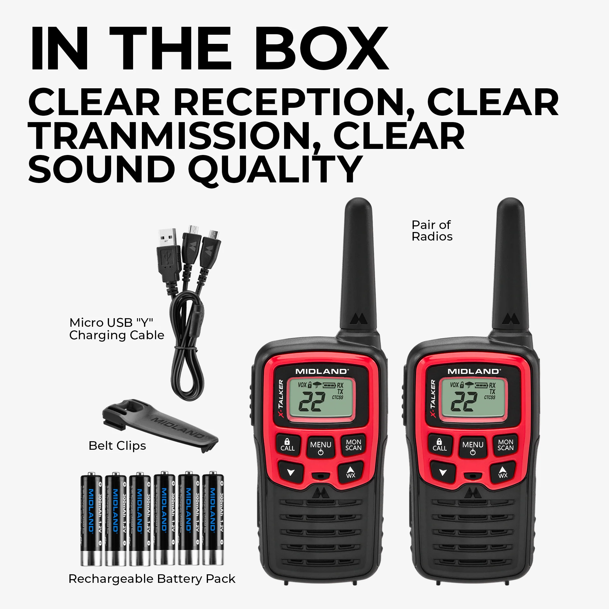 T31 X-Talker FRS Walkie Talkie 2-Pack - T31VP - Image 3