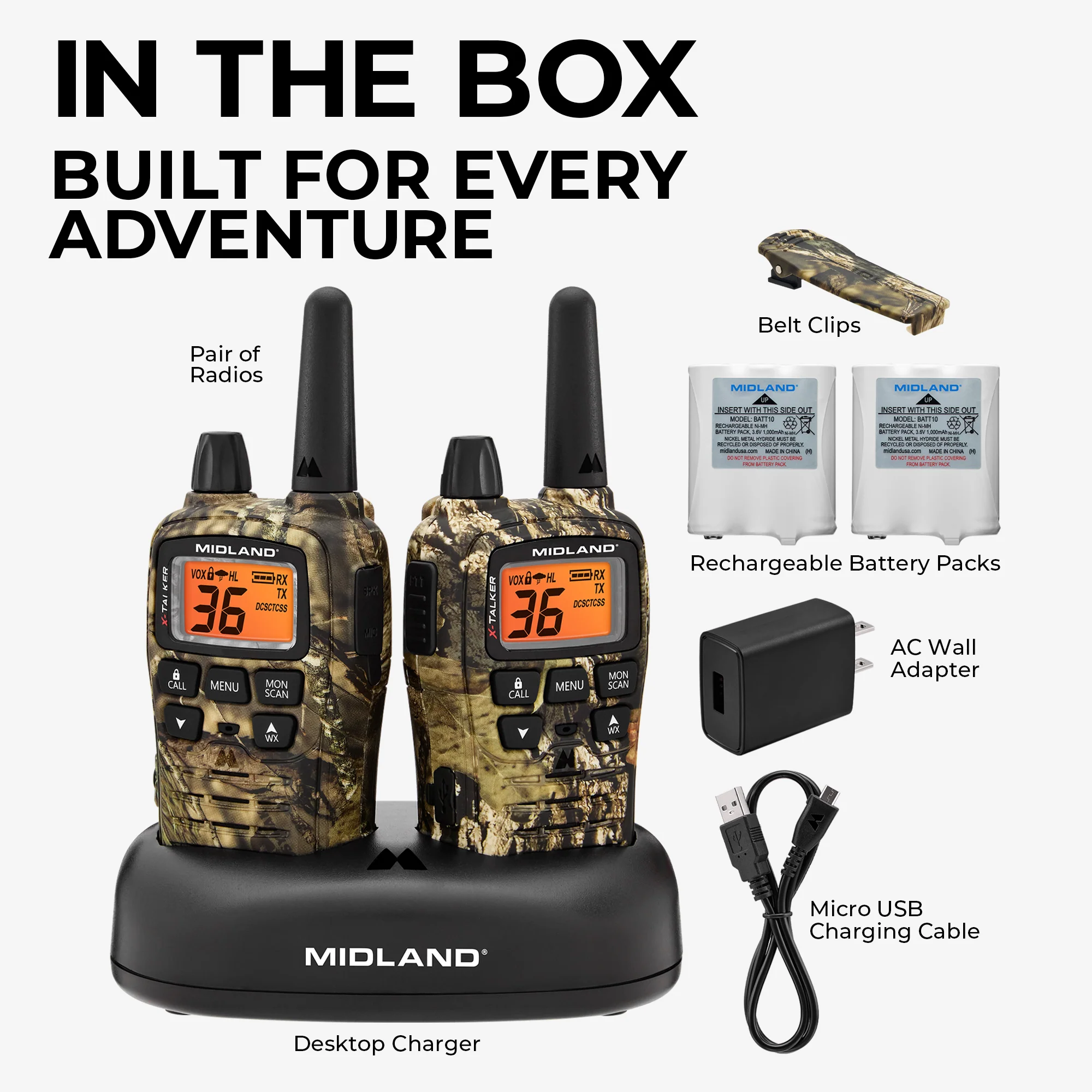 T75 X-Talker FRS Walkie Talkie 2-Pack Camo - T75VP3 - Image 3